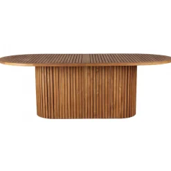Utebord teak ovalt 220x100 cm + Rengöringsmedel för utemöbler