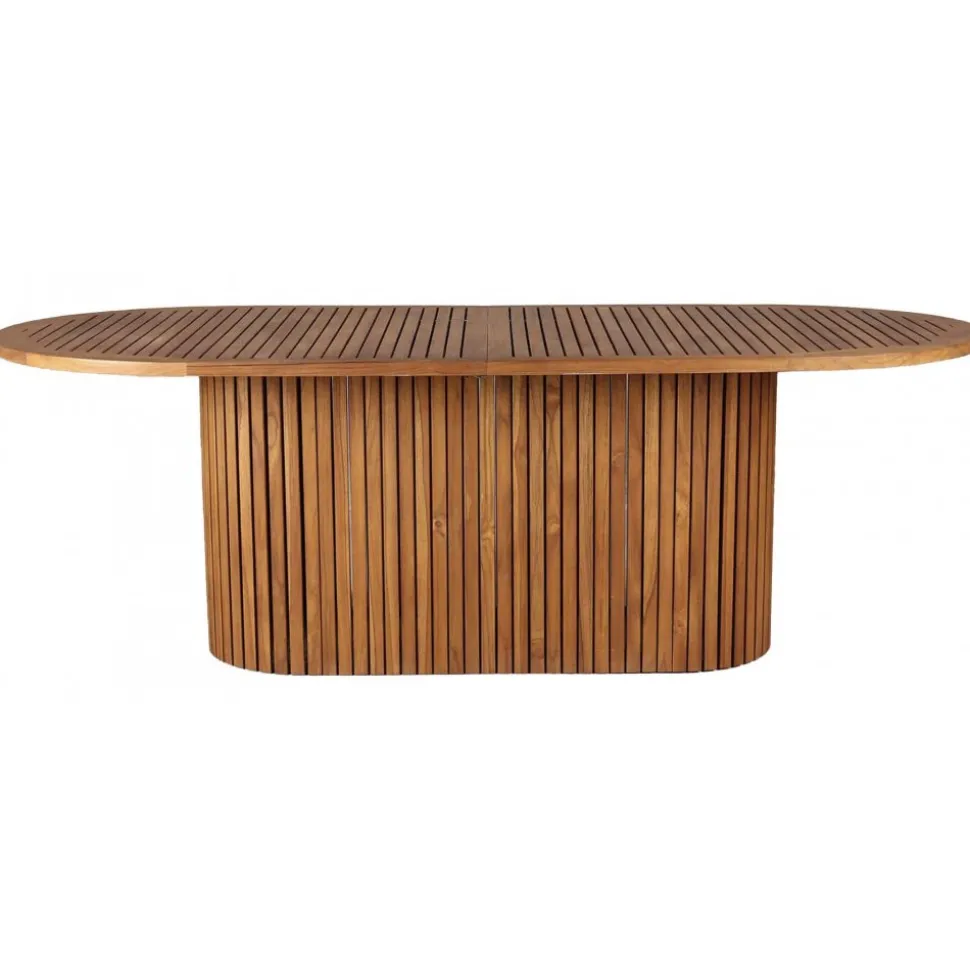 Utebord teak ovalt 220x100 cm + Rengöringsmedel för utemöbler