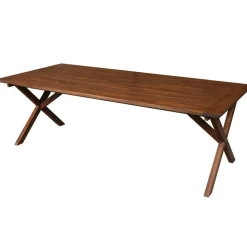 Utebord 220x100 cm Brunlaserat - Oxford + Rengöringsmedel för utemöbler