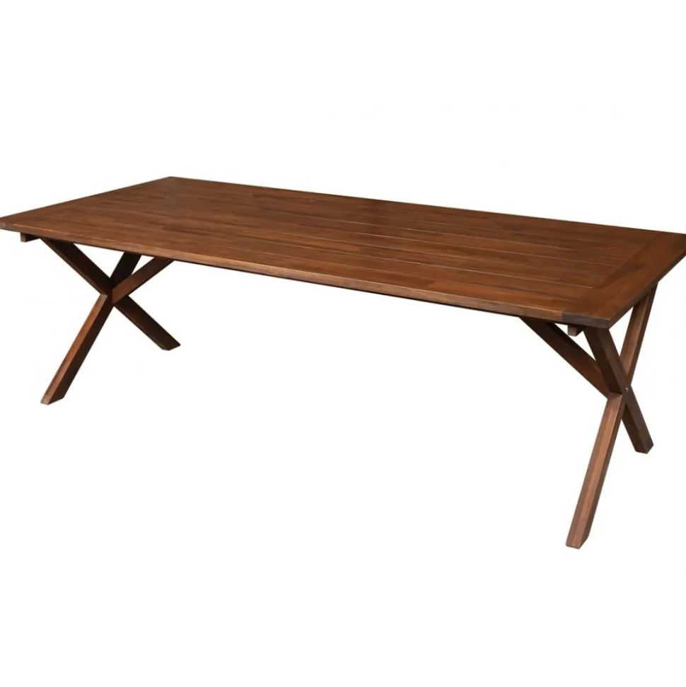 Utebord 220x100 cm Brunlaserat - Oxford + Rengöringsmedel för utemöbler