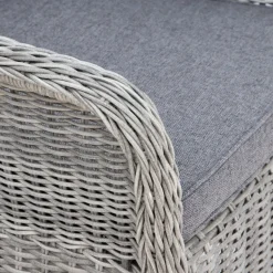 Utefåtölj grå rotting med dyna - Mercury