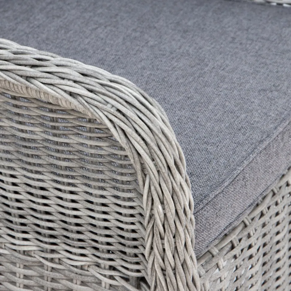 Utefåtölj grå rotting med dyna - Mercury + Fläckborttagare för möbler