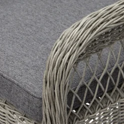 Utefåtölj grå/rotting - Marbella + Rengöringsmedel för utemöbler