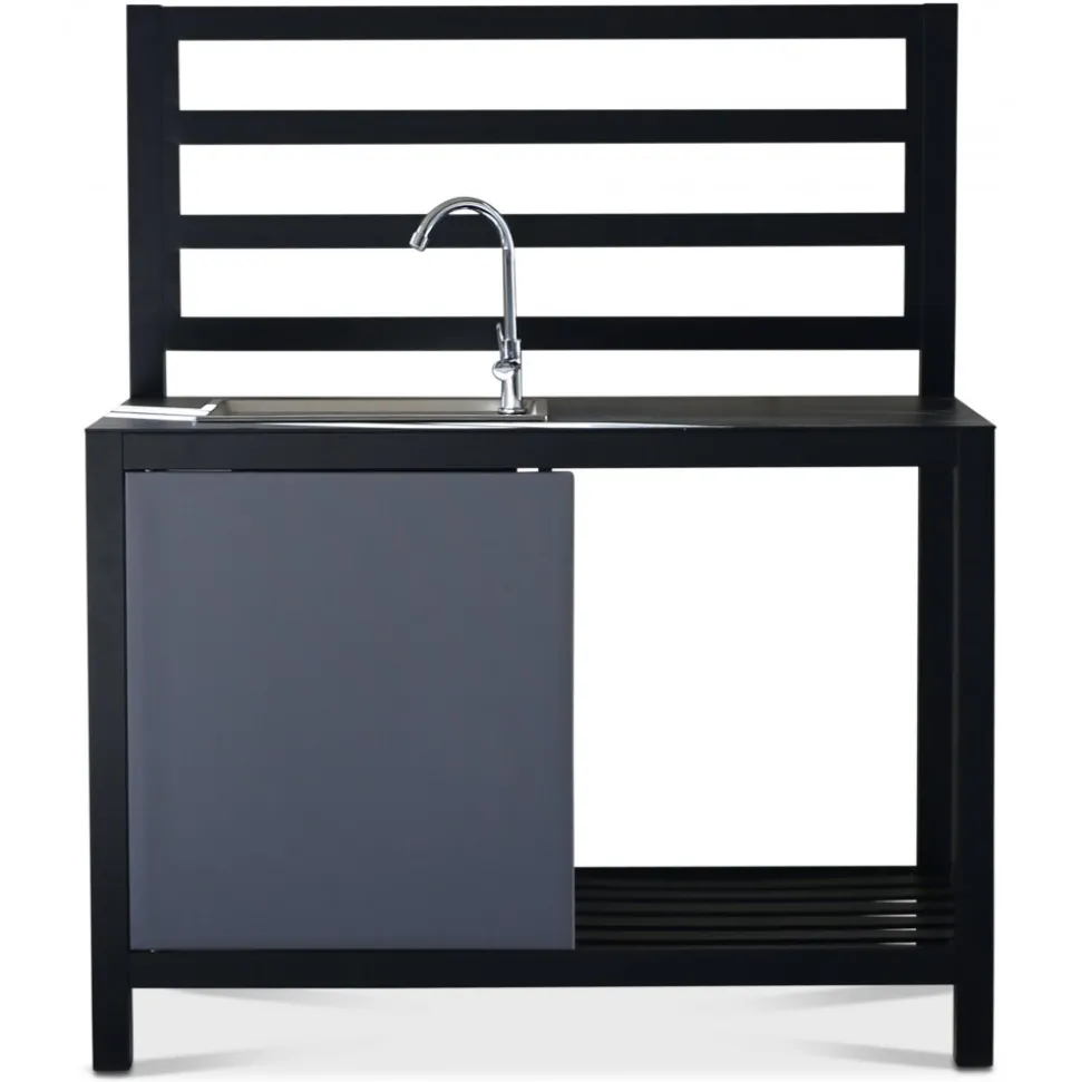 Utekök Lackö med inbyggd vask - 120x60 - Kolli 2 + Rengöringsmedel för utemöbler