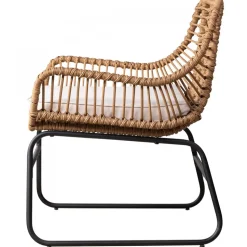 Utematstol Sommar i konstrotting Beige / Svart - 2 st