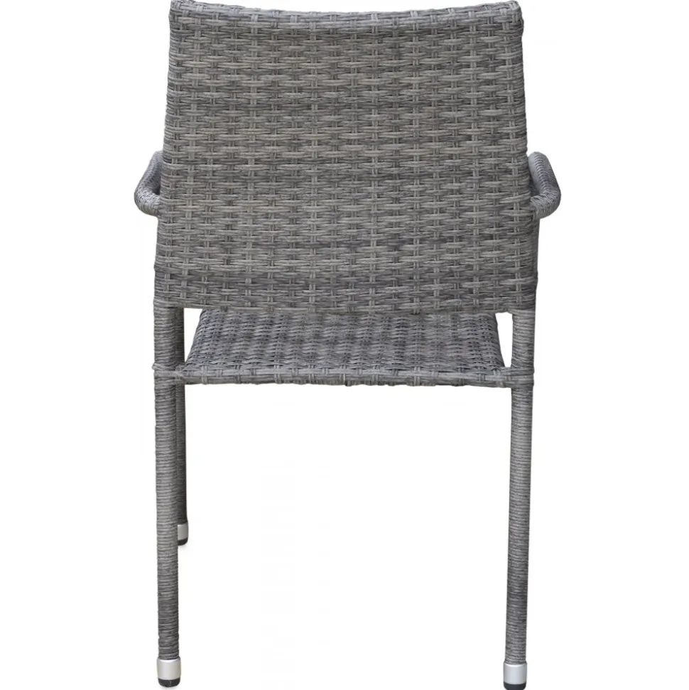 Utestol grå rotting stapelbar