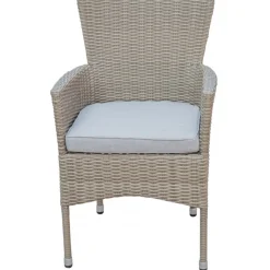 Utestol natur med sittdyna - Tor + Rengöringsmedel för utemöbler