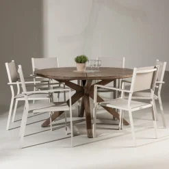 Utestol stapelbar beige - Copacabana + Textilskydd för utemöbler