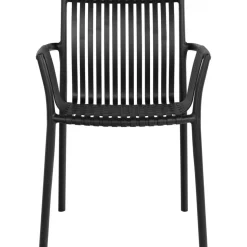 Utestol stapelbar plast svart - Tulsa