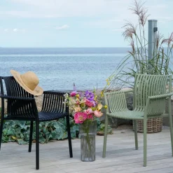 Utestol stapelbar plast svart - Tulsa