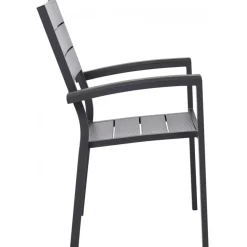 Utestol svart / grå stapelbar