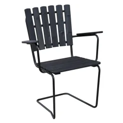 Utestol Vaxholm i fjäderstål - Svart + Rengöringsmedel för utemöbler