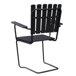 Utestol Vaxholm i fjäderstål - Svart + Rengöringsmedel för utemöbler