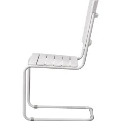 Utestol vit stapelbar - Holmsund + Rengöringsmedel för utemöbler