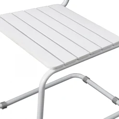 Utestol vit stapelbar - Holmsund + Textilskydd för utemöbler