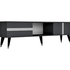 Vania TV-bänk - Antracit/silver