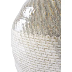 Vas 30,5 cm hög - Vit/grön