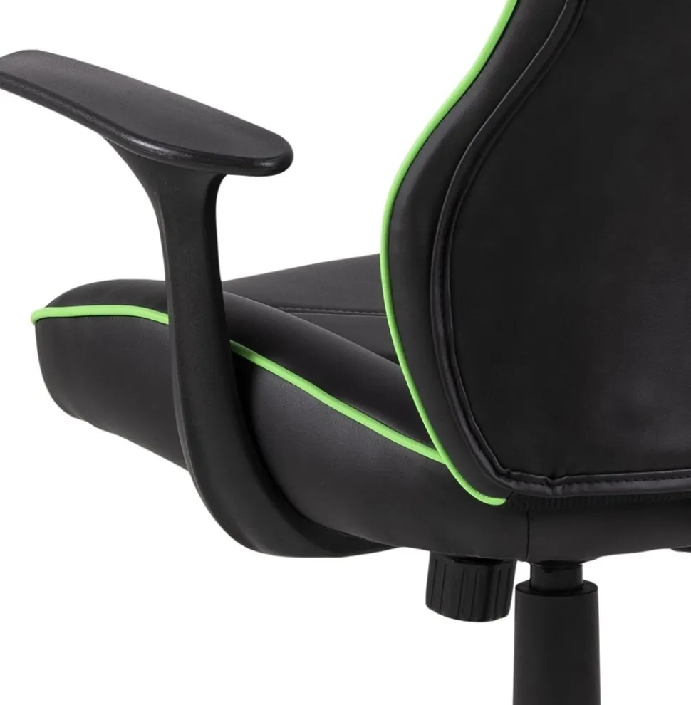 Vayne svart spelstol med gröna detaljer