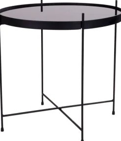 Venezia Soffbord 48 x 48 cm - Stål/glas