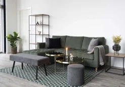 Venezia Soffbord 70 x 70 cm - Mässing/glas