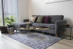 Venezia Soffbord 70 x 70 cm - Mässing/glas