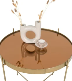 Venezia Soffbord 48 x 48 cm - Mässing/glas