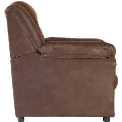 Vera fåtölj i brunt microfiber