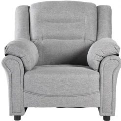 Vera fåtölj i grått tyg + Textilrengöring för möbler