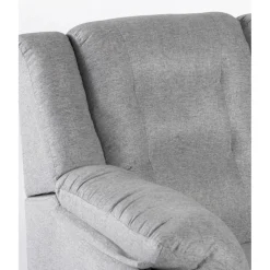 Vera fåtölj i grått tyg + Textilrengöring för möbler