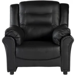 Vera fåtölj i svart PU + Möbelvård Läderskydd