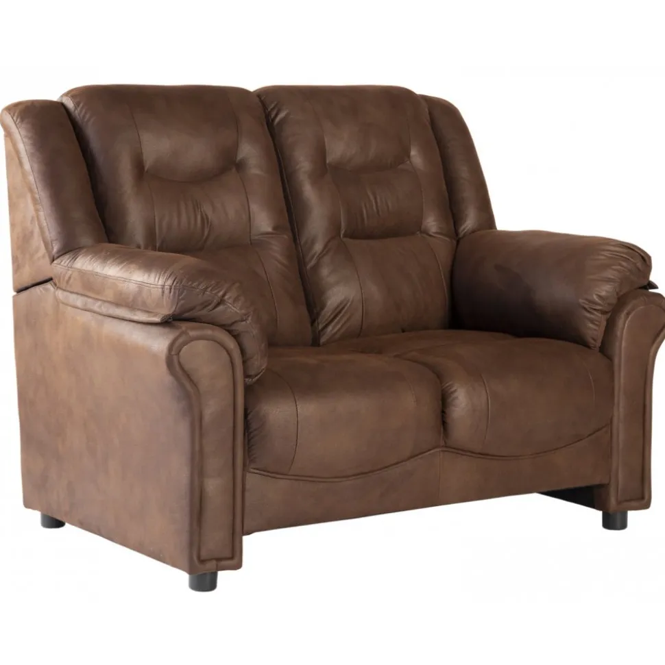 Vera 2-sits soffa i brunt microfiber