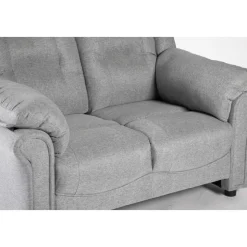 Vera 2-sits soffa i grått tyg + Möbeltassar