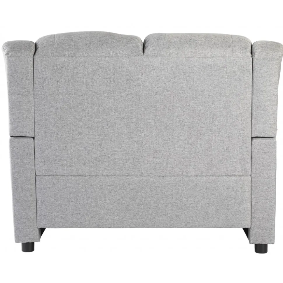 Vera 2-sits soffa i grått tyg + Möbeltassar