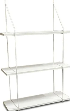 Vera vit vägghylla med tre hyllplan