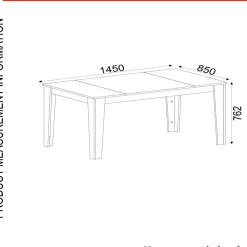 Veyron matbord 145 cm - Svart/guld