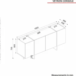 Veyron skänk - Svart/guld