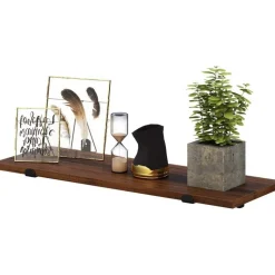 Vägghylla 2-pack brun