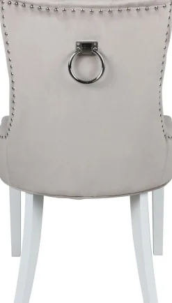 Victoria matgrupp, runt matbord Ø120 cm med 4 st Tuva stol Cleopatra - Vit/Brunbets