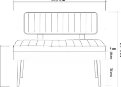 Vina sittbänk med ryggstöd - Furu/grön