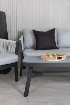 Virya soffgrupp - Svart/Grå + Rengöringsmedel för utemöbler