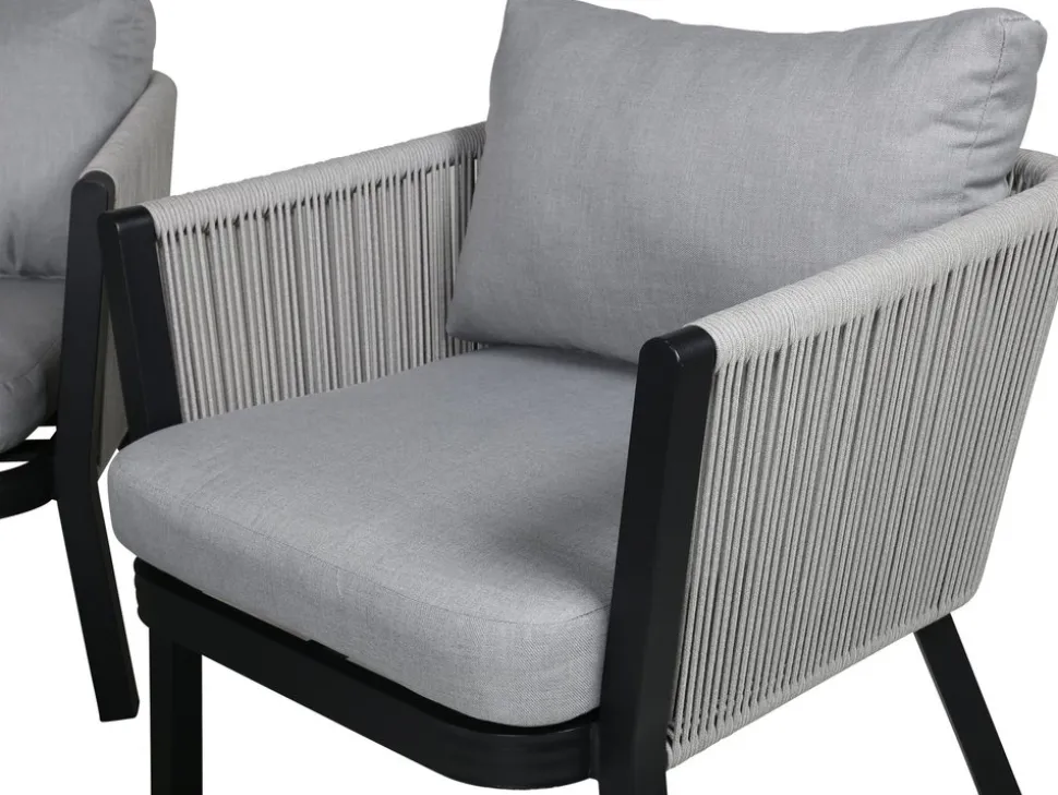 Virya soffgrupp - Svart/Grå + Rengöringsmedel för utemöbler