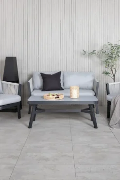 Virya soffgrupp - Svart/Grå + Rengöringsmedel för utemöbler