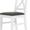 Visingsö matstol - Vit / Svart ecoläder