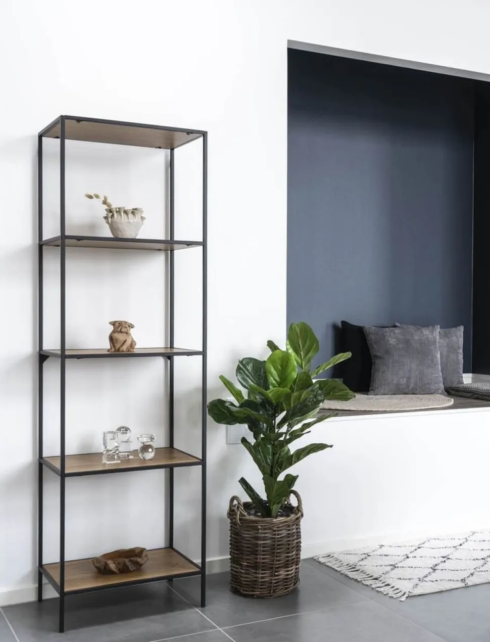 Vita Hylla - Svart/ek imitation