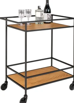 Vita Serveringsvagn 68 x 40 cm - Svart/ek imitation