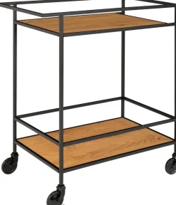 Vita Serveringsvagn 68 x 40 cm - Svart/ek imitation