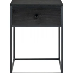 Vita sängbord - Svart