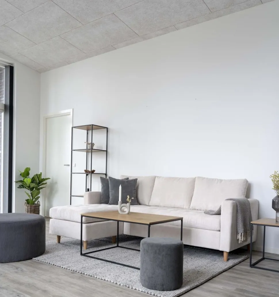 Vita Soffbord 60 x 90 cm - Svart/ek imitation