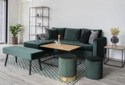 Vita Soffbord 60 x 90 cm - Svart/ek imitation