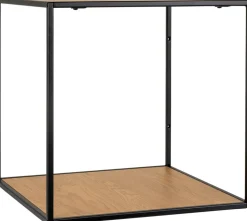 Vita Vägghylla - Svart/ek imitation - 36x36x36